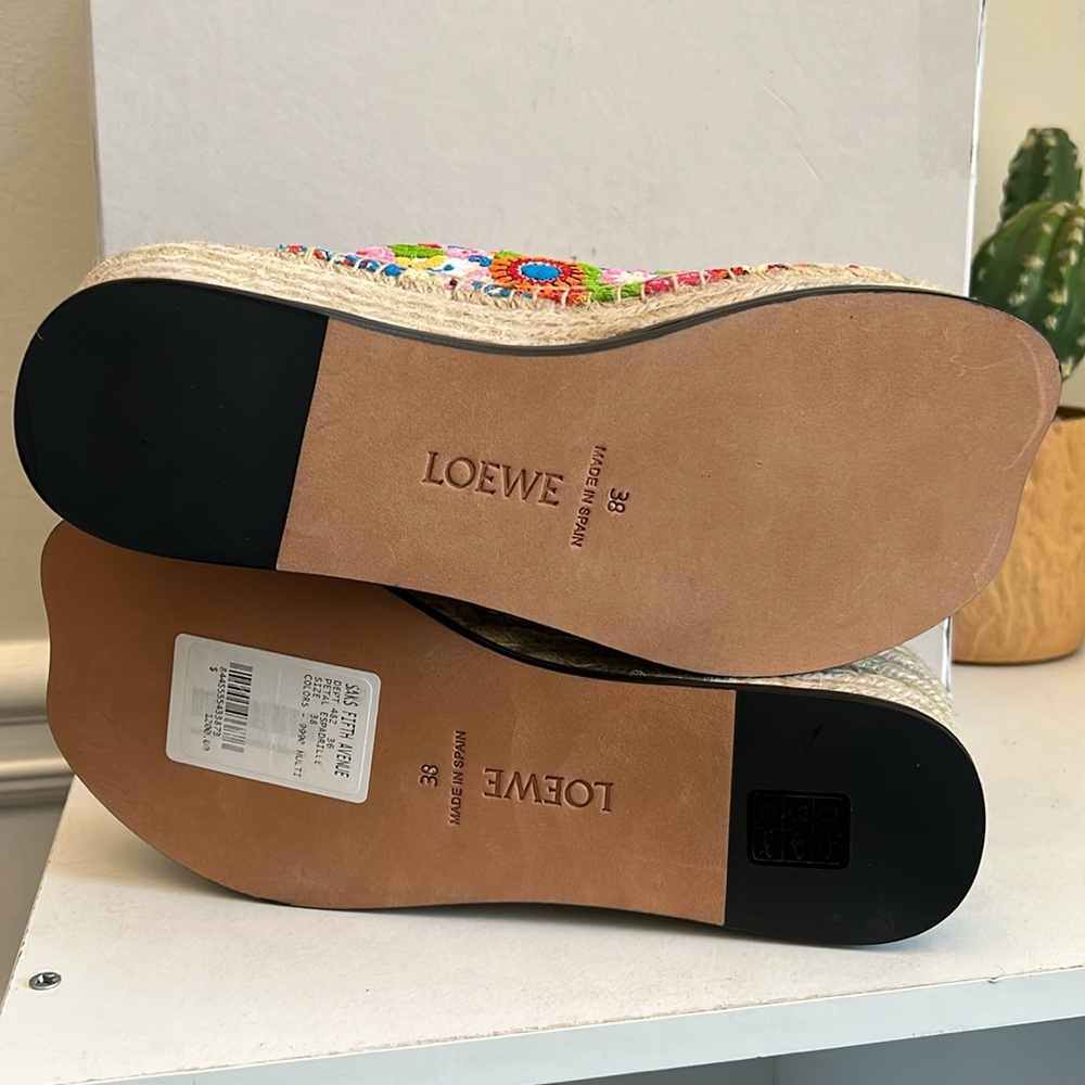 Authentic New Loewe Petal Espadrille Size 38/US 8 - Picture 12 of 16